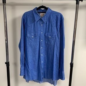 Vintage Saddle King Western Flannel Western Snap Front Shirt Size 2XL